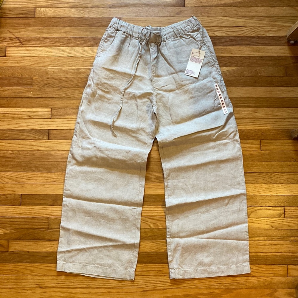 Muji wide-leg linen pants, women’s S/M
